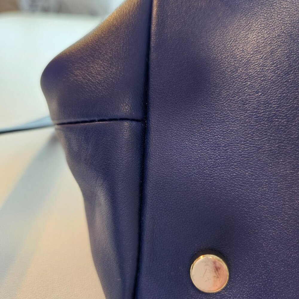 Kate Spade Blue Leather Satchel Medium - Picture 7 of 16